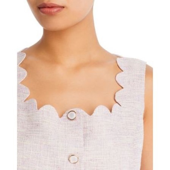 NEE AQUA tweed scalloped top - Picture 2 of 3